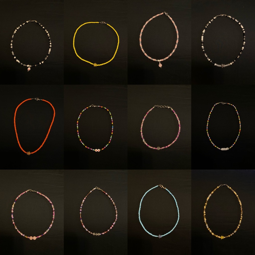handmade beaded chokers!!